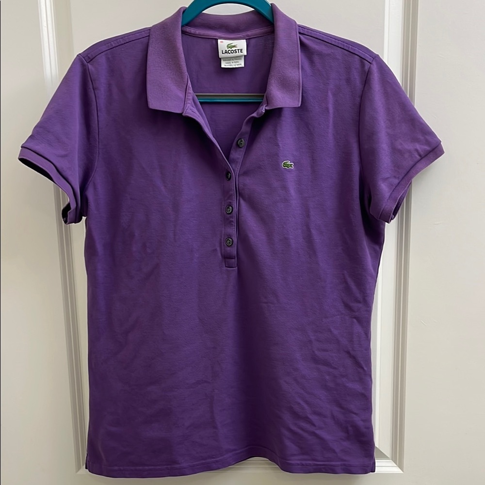 Lacoste Women's Purple Polo Shirt